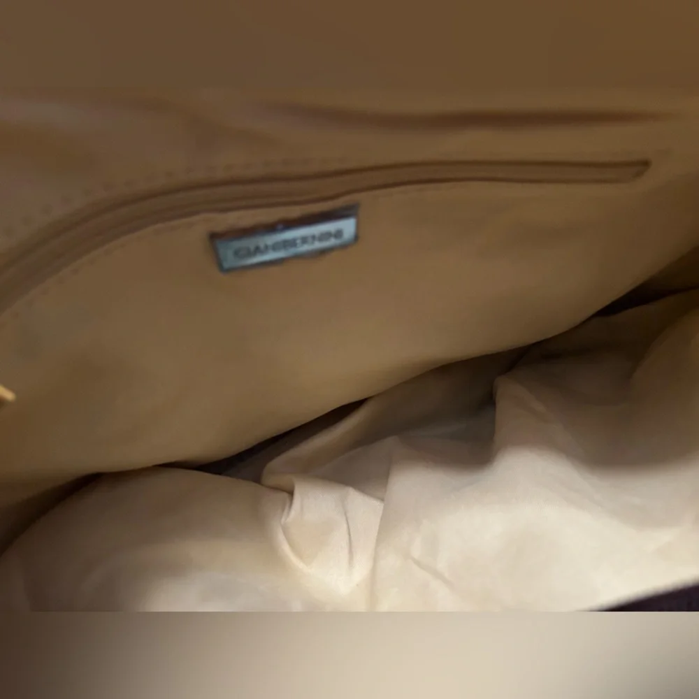 Giani Bernini Dark Purple Ostrich Embossed Hobo Handbag - Picture 2 of 11